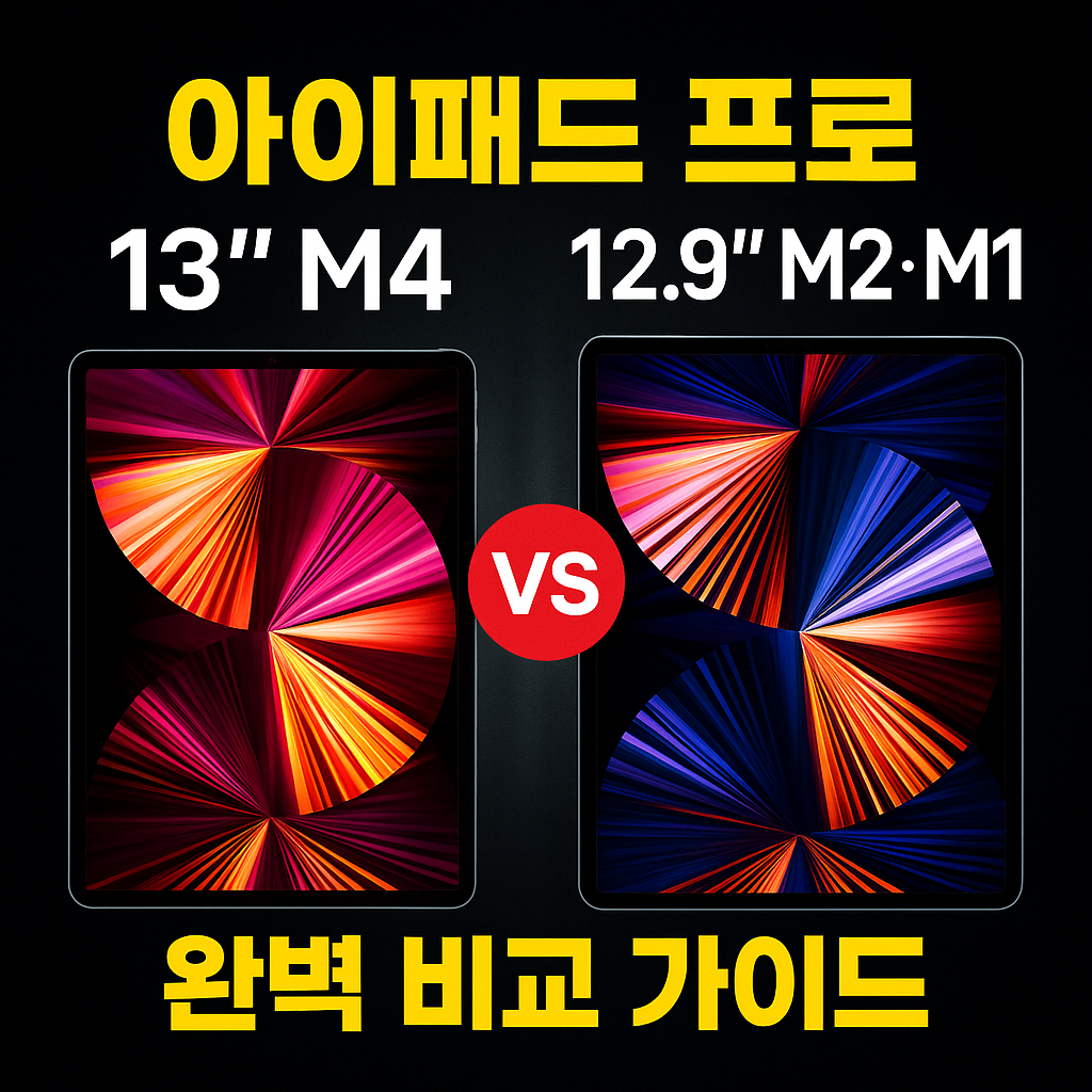 아이패드 프로 13″ M4 vs 12.9″ M2·M1 완벽 비교 가이드 썸네일
